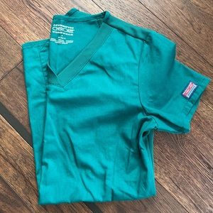 Cherokee Hunter Green Scrub Top